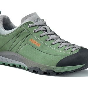 Asolo Green and Gray Athletic Shoes with Suede Upper and Chunky Sole